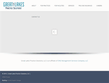 Tablet Screenshot of greatlakespracticesolutions.com